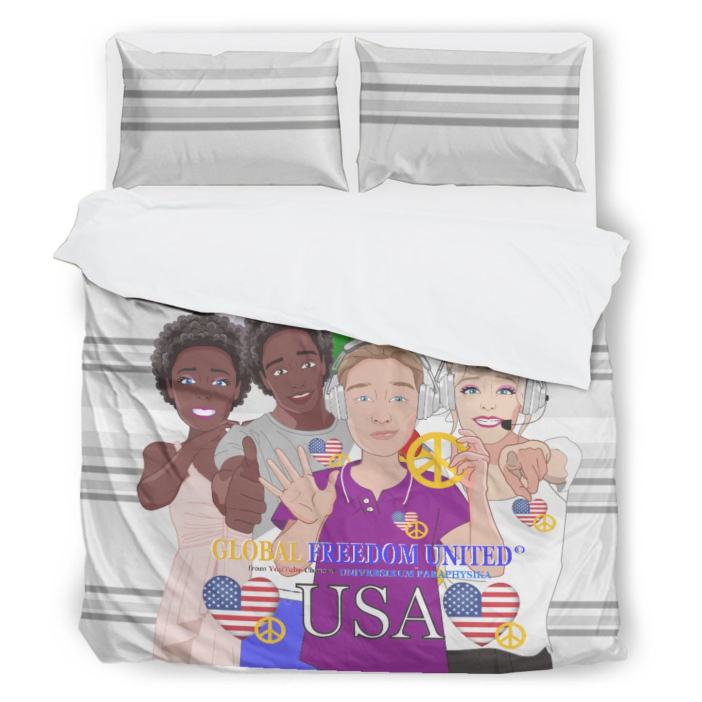 Bed Line GLOBAL FREEDOM UNITED© Couple USA Grey