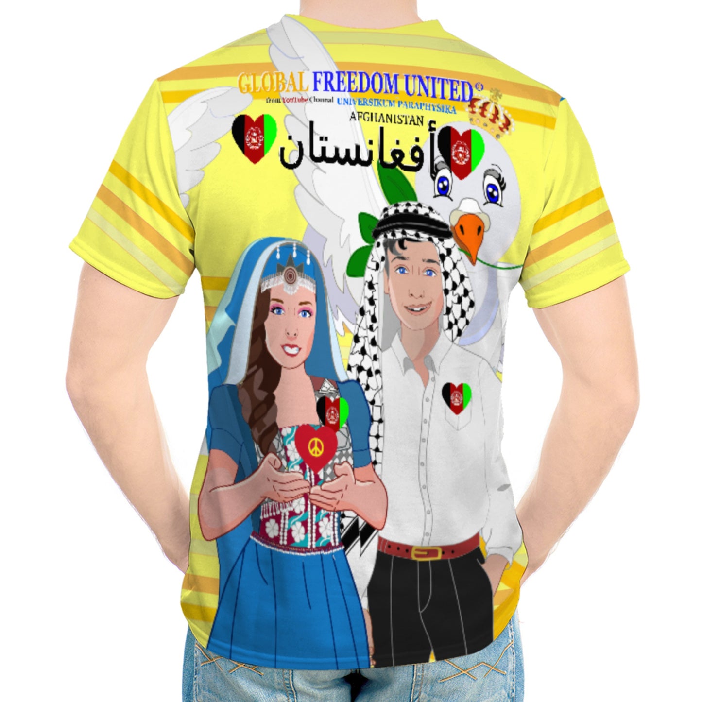 Men´s T-shirt GLOBAL FREEDOM UNITED© Couple Afghanistan Yellow