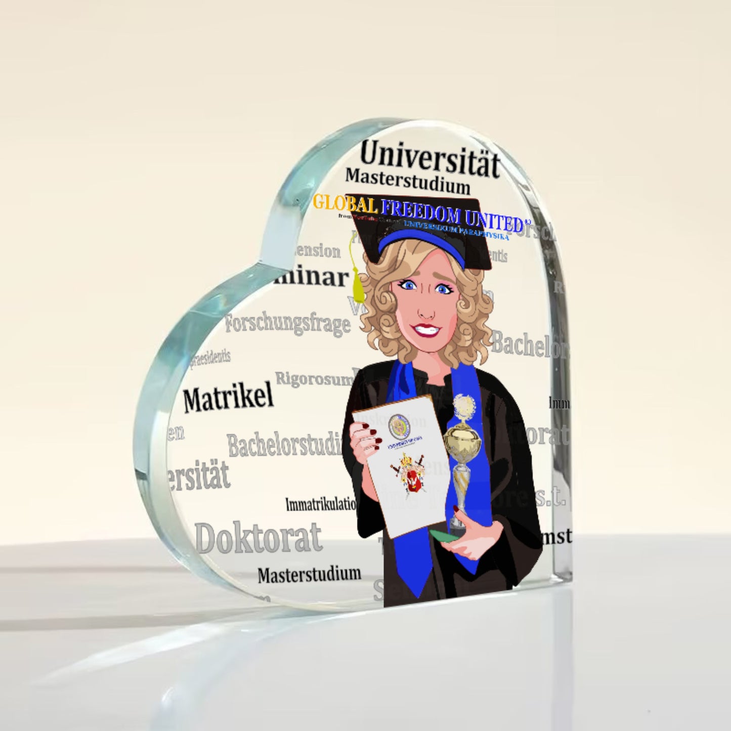 Acryl Heart Global Freedom United Student Girl Blond Hair 2