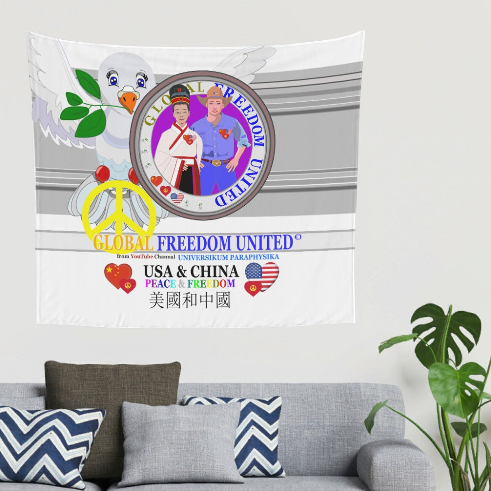 Tapestry Global Freedom United Men Usa & China Old Peace Grey