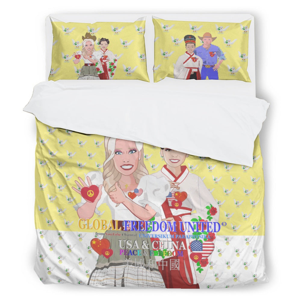 Bed Line GLOBAL FREEDOM UNITED© Women China & USA Yellow