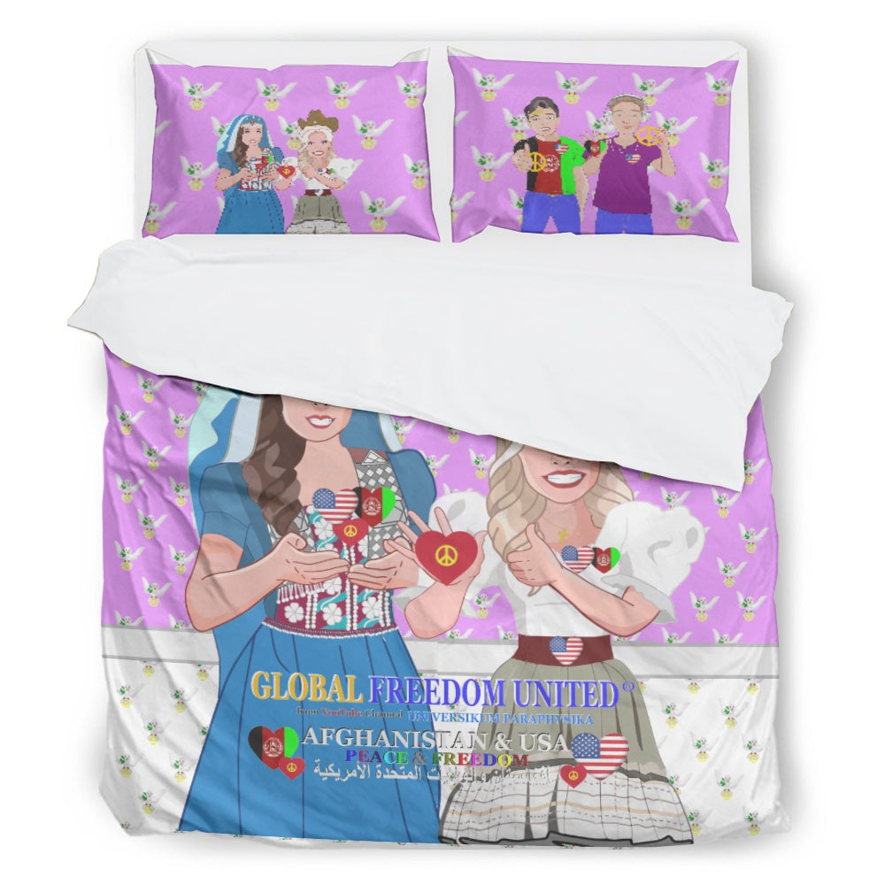 Bed Line GLOBAL FREEDOM UNITED© Women AFGHANISTAN & USA Lilac