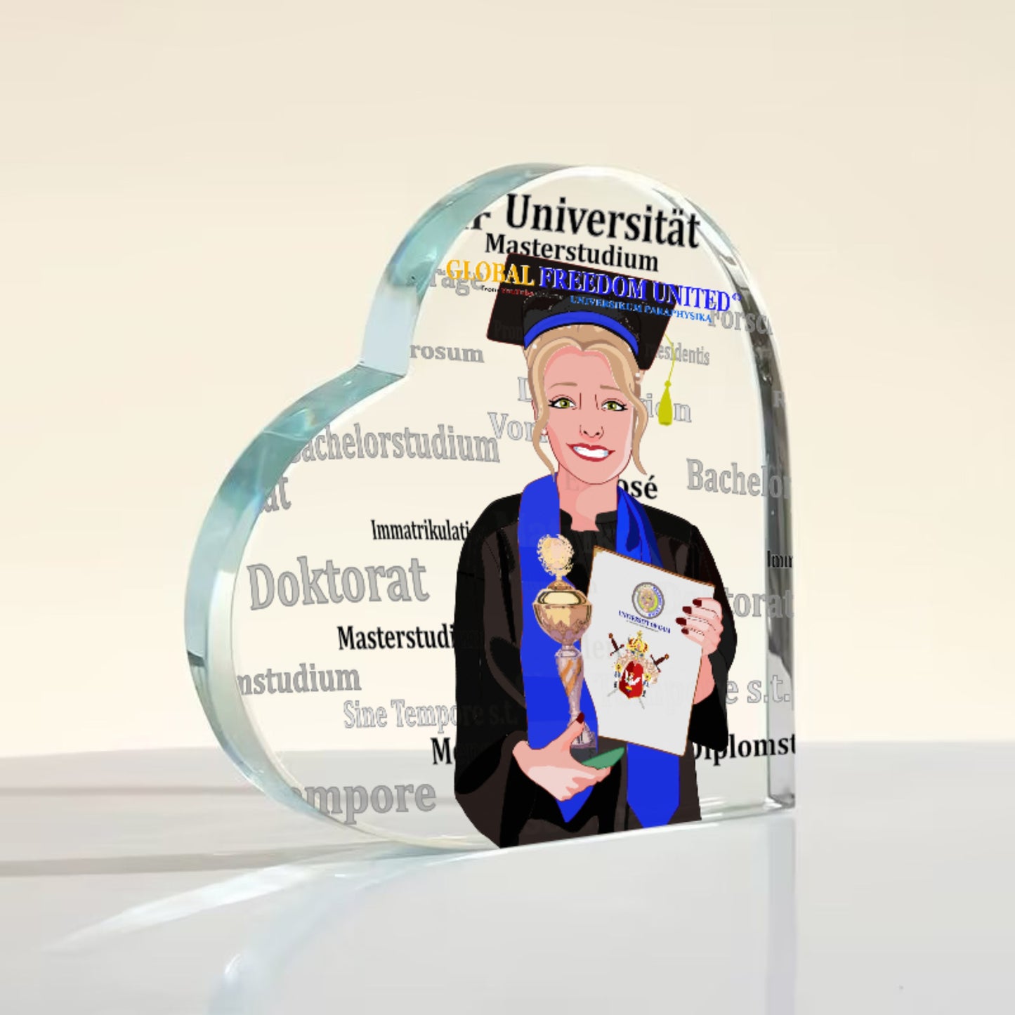 Acryl Heart Global Freedom United Student Girl Cooper Place Blond Hair 4