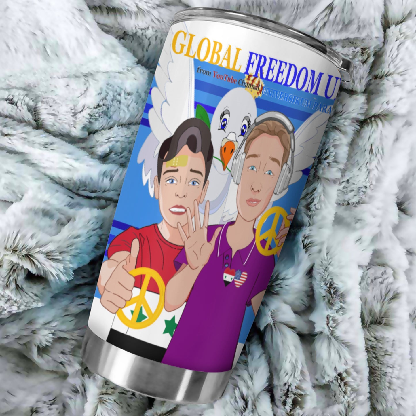 Tumbler GLOBAL FREEDOM UNITED© Men Syria & USA Deep Blue