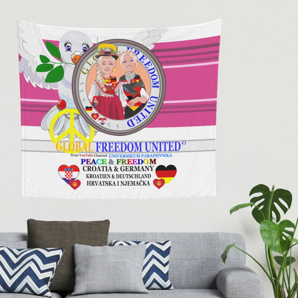 Tapestry GLOBAL FREEDOM UNITED© Women Croatia & Germany Pink