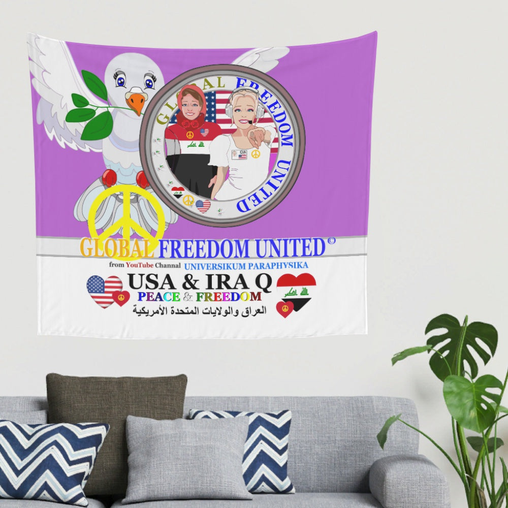 Tapestry Global Freedom United Women Iraq & Usa Old Peace Lilac