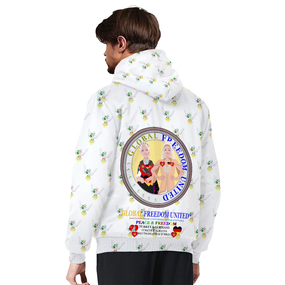 Plush Hoodie GLOBAL FREEDOM UNITED© Women Turkey & Germany Wight