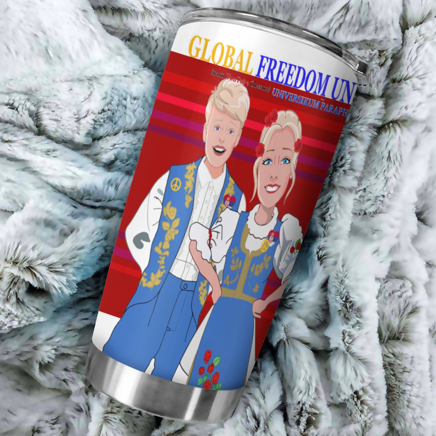 Tumbler Global Freedom United Couple Edition Serbia Blue Red
