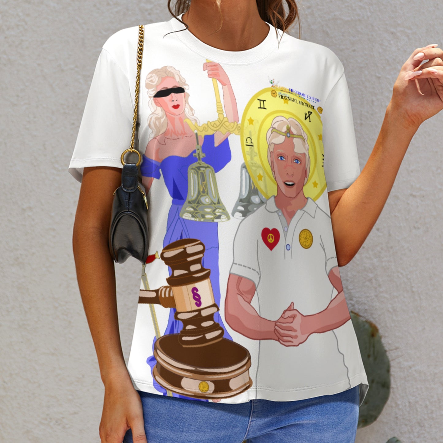 Women´s T-shirt Global Freedom United Archangel Michael German Justicia