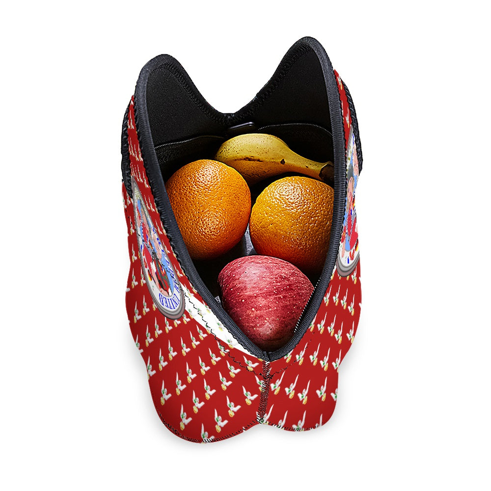 Meal Back GLOBAL FREEDOM UNITED© Women French & Germany Dove Of Peace Red