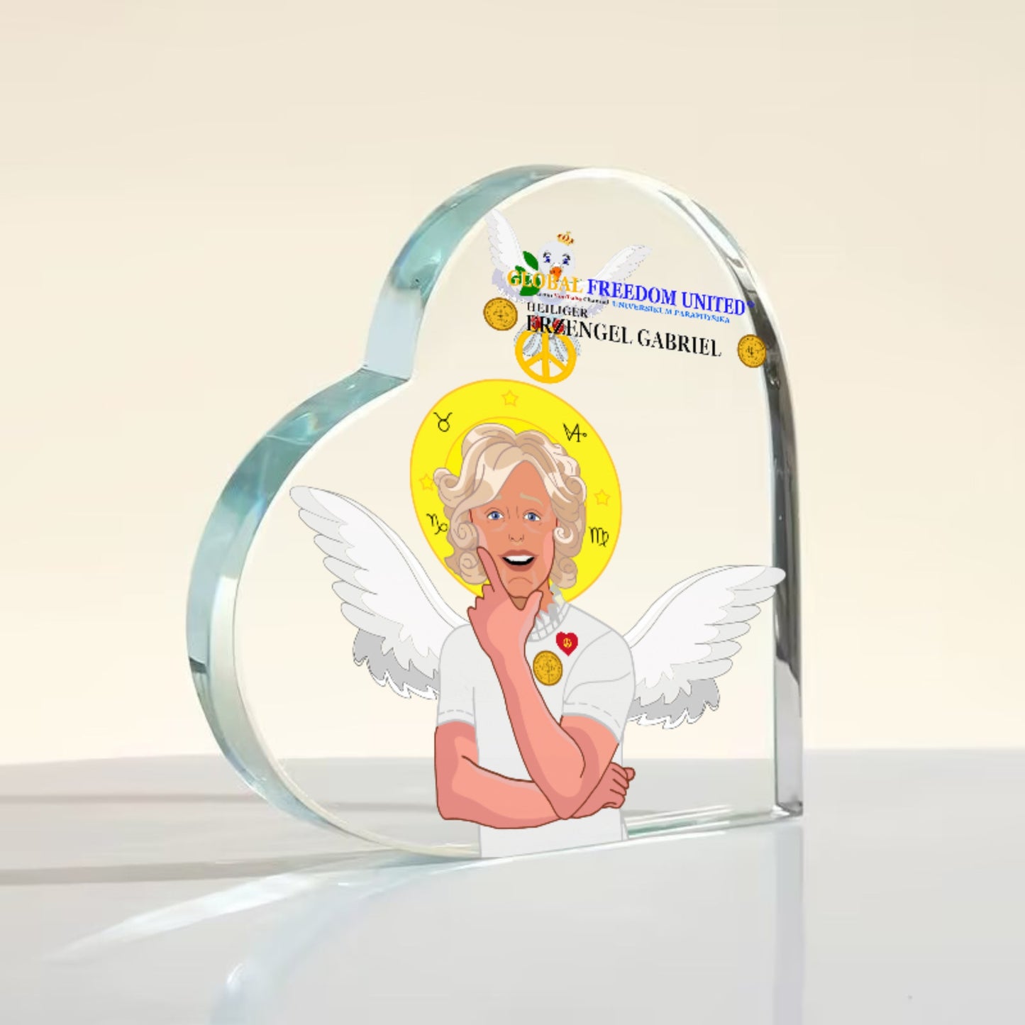 Acrylic Plaque Global Freedom United Archangel Gabriel German