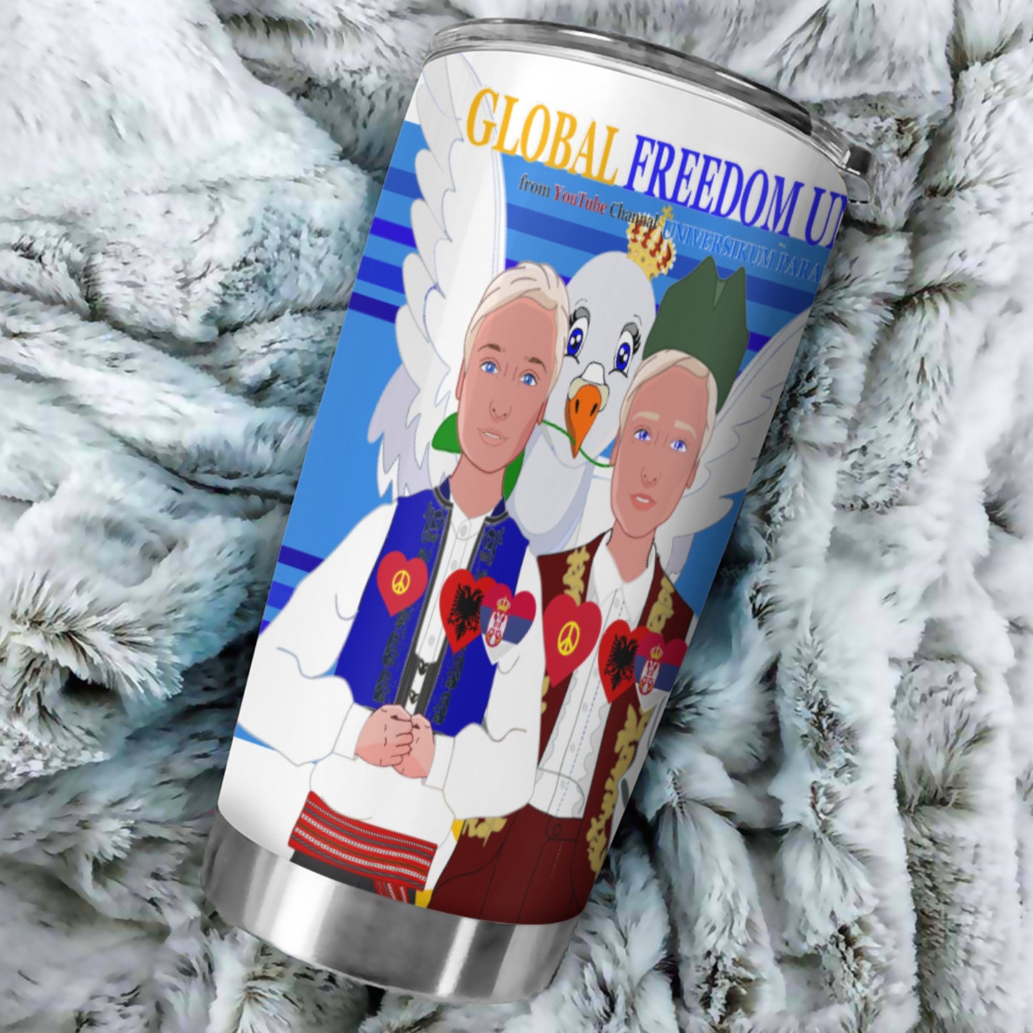 Tumbler Global Freedom United Men Albania & Serbia Old Peace Deep Blue