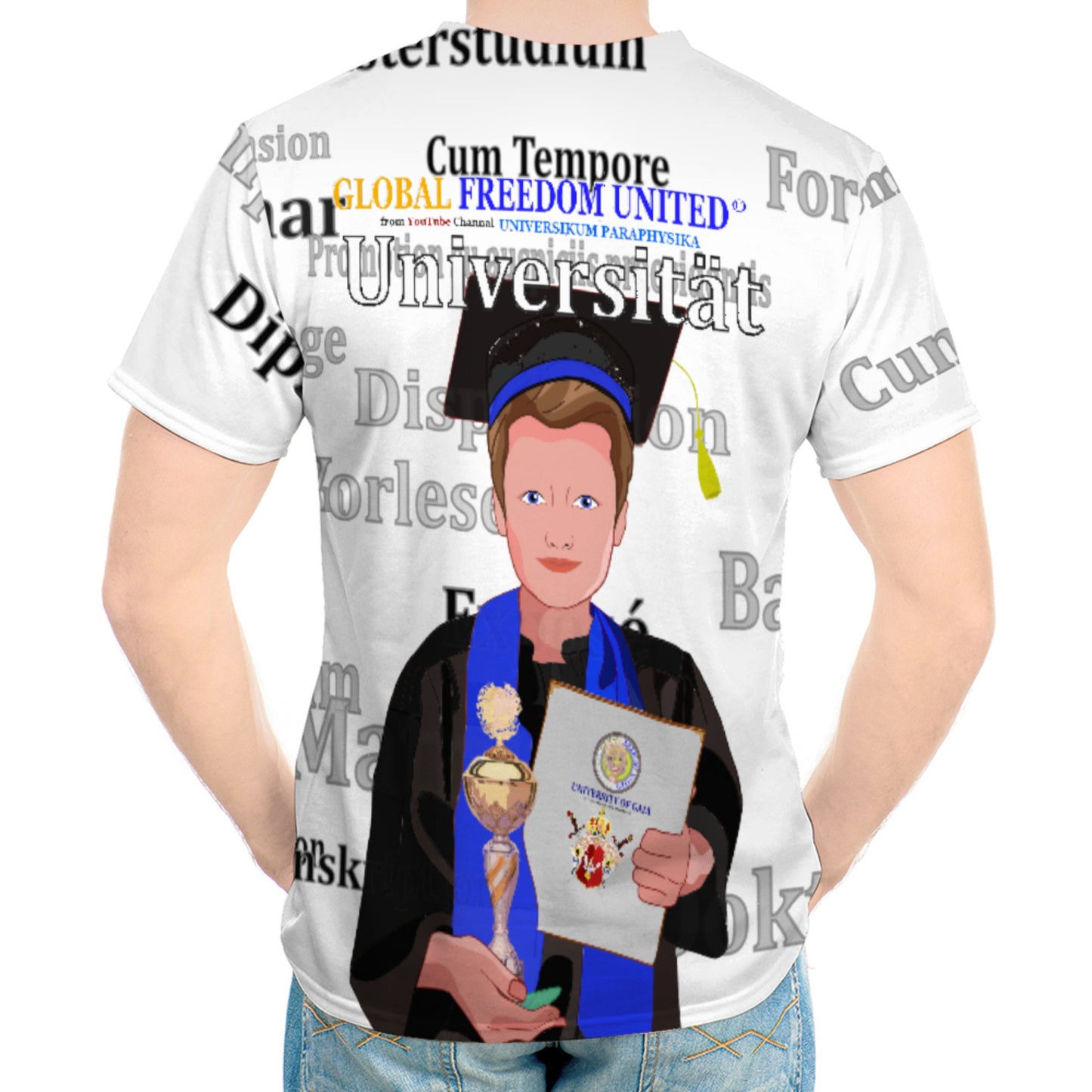 Men´s T-shirt Global Freedom United Student Boy Cooper Place Brown Hair 2