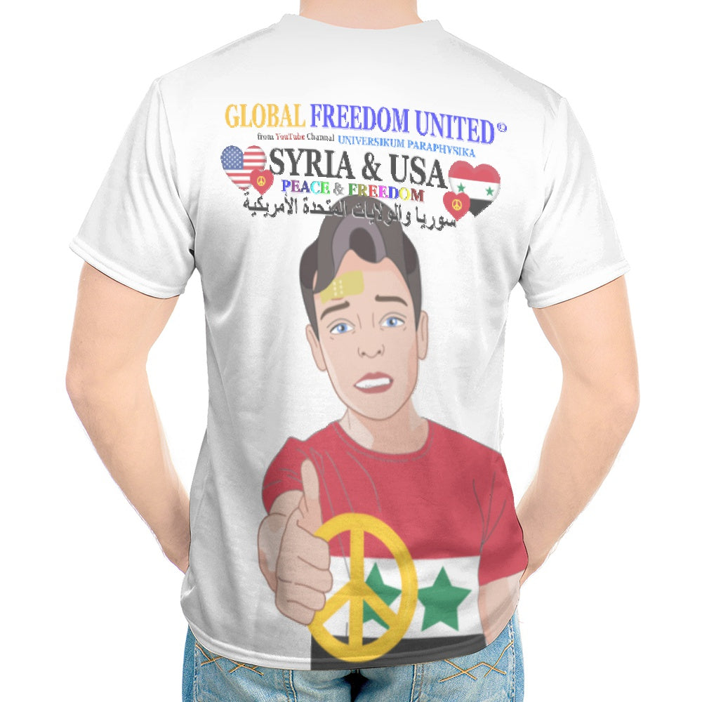 Men´s T-shirt GLOBAL FREEDOM UNITED© Men Syria & USA V2