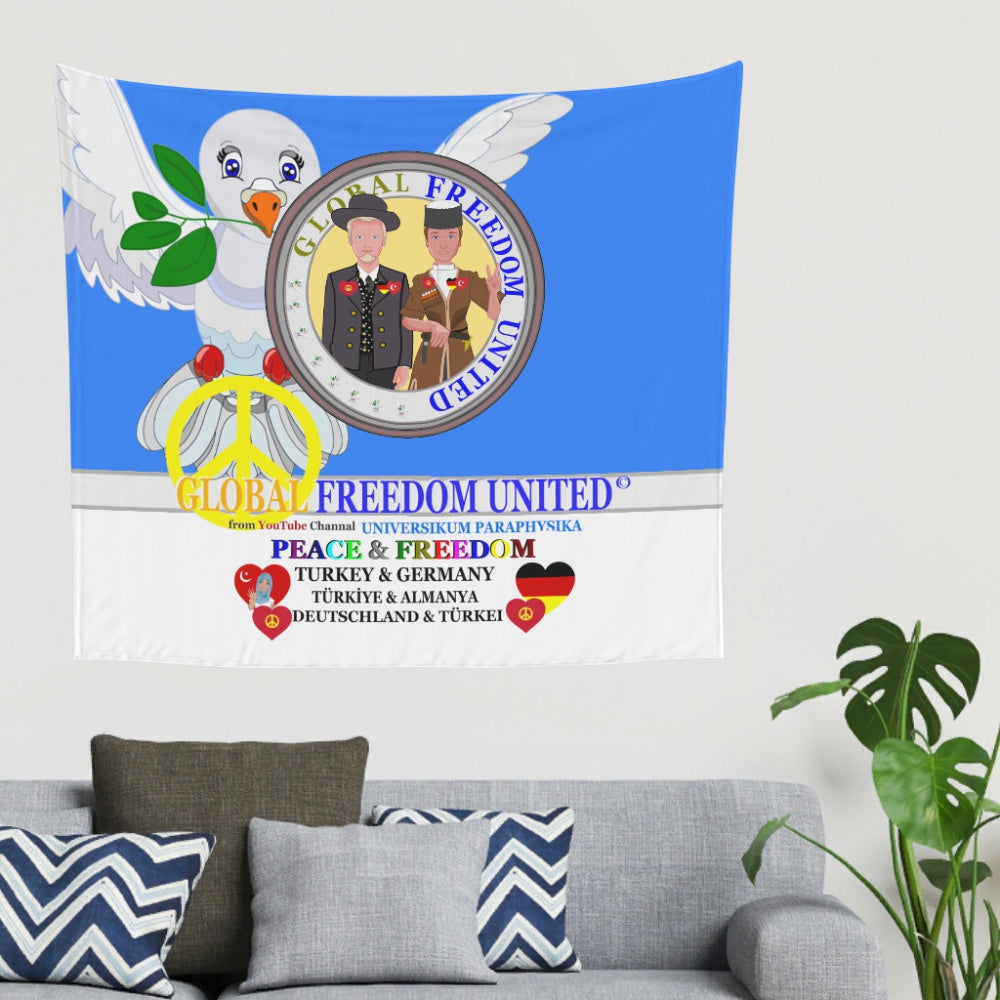 Tapestry Global Freedom United Men Turkey & Germany Old Peace Blue