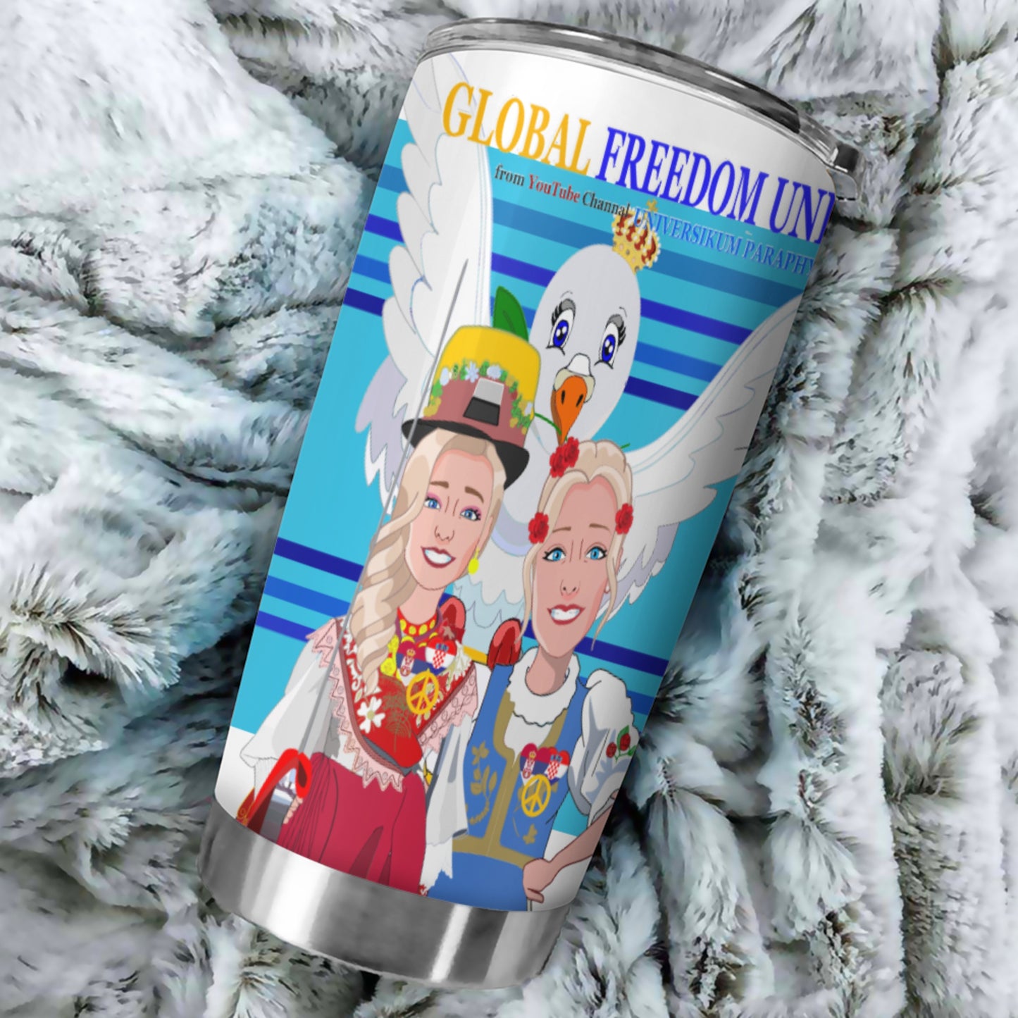 Tumbler Global Freedom United Women Croatia & Serbia Blue