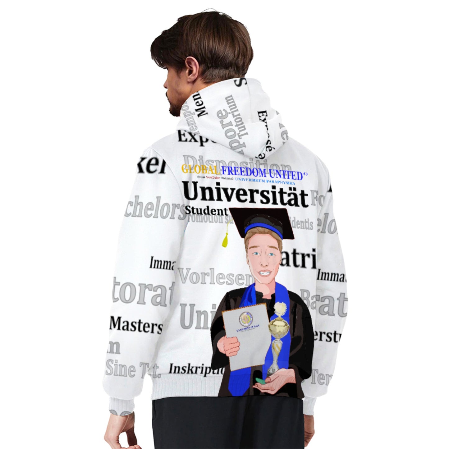 Plush Hoodie Global Freedom United Student Boy Golden Place Brown Hair 3