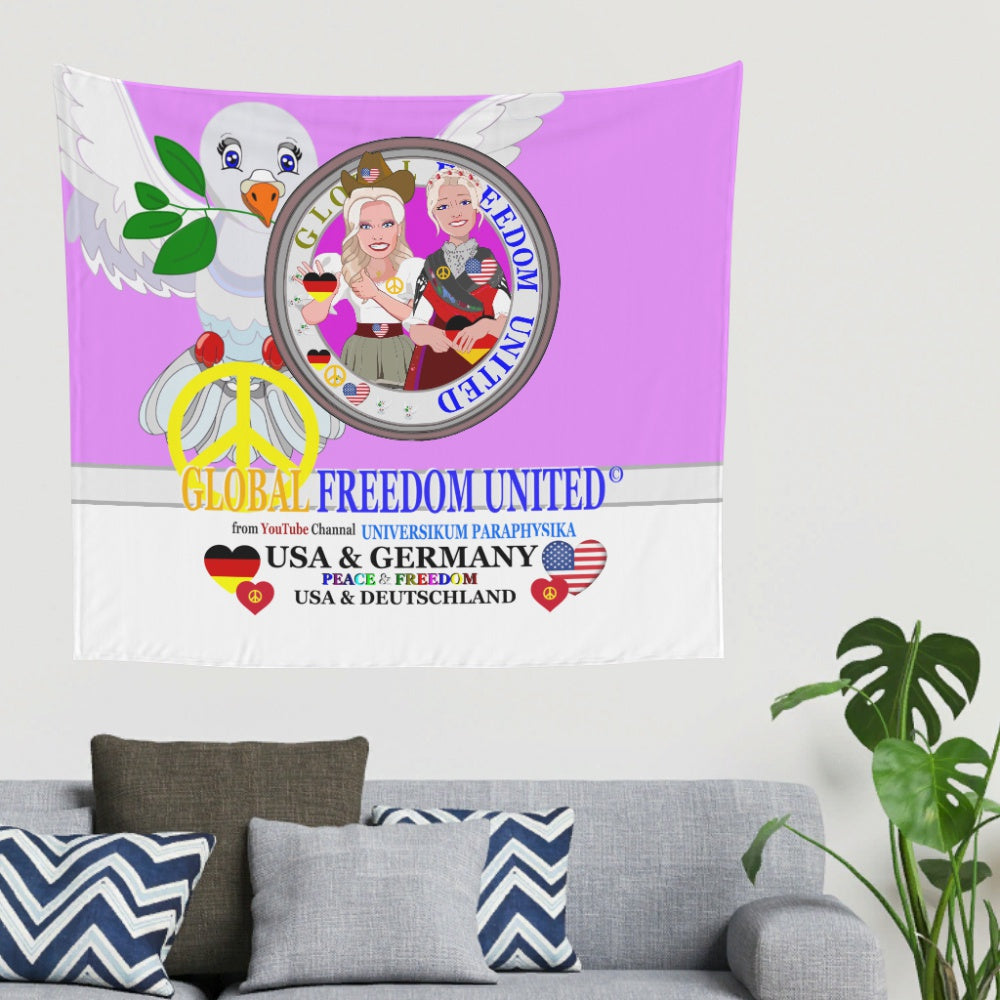 Tapestry Global Freedom United Women Usa & Germany Old Peace Lilac