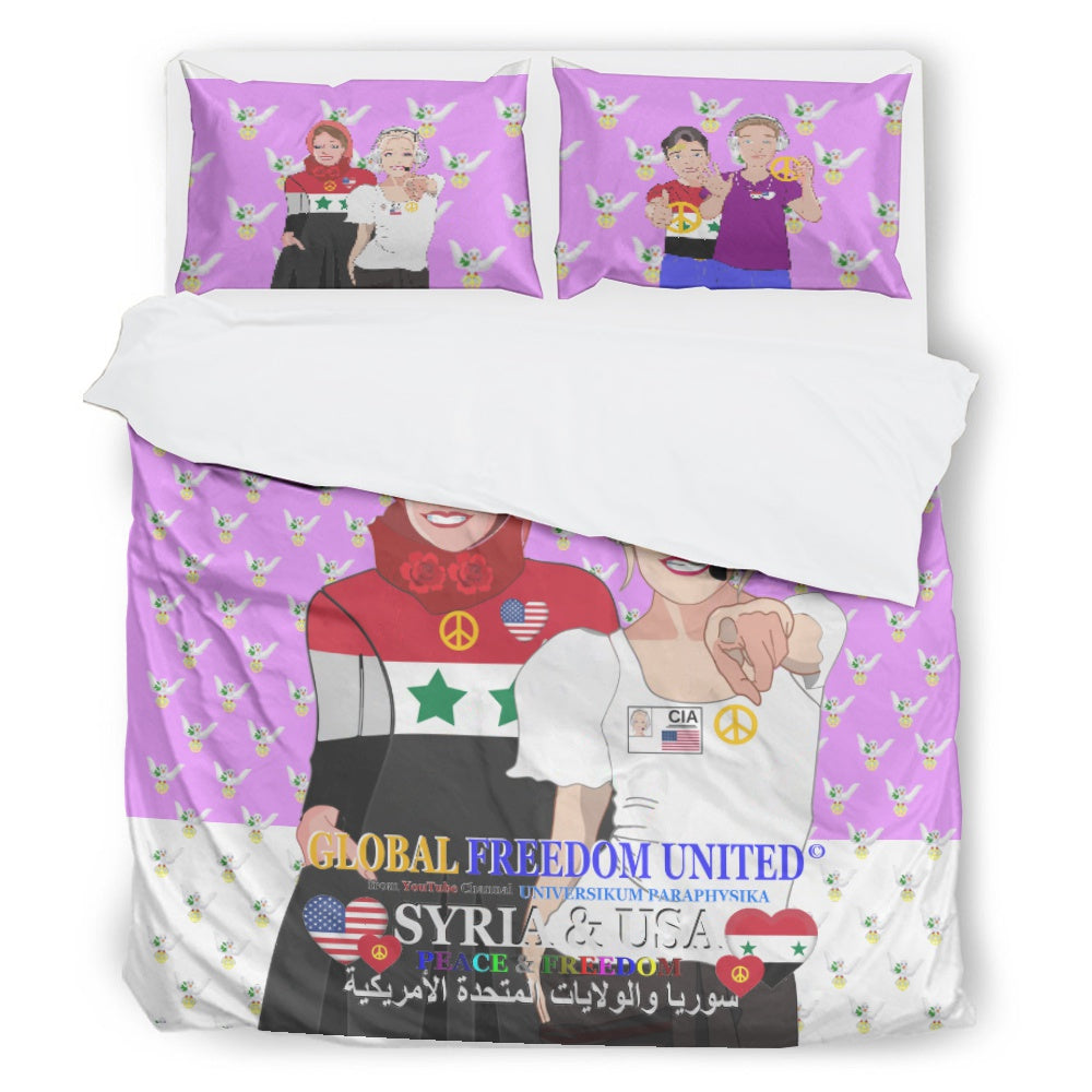 Bed Line GLOBAL FREEDOM UNITED© Women Syria & USA Lilac