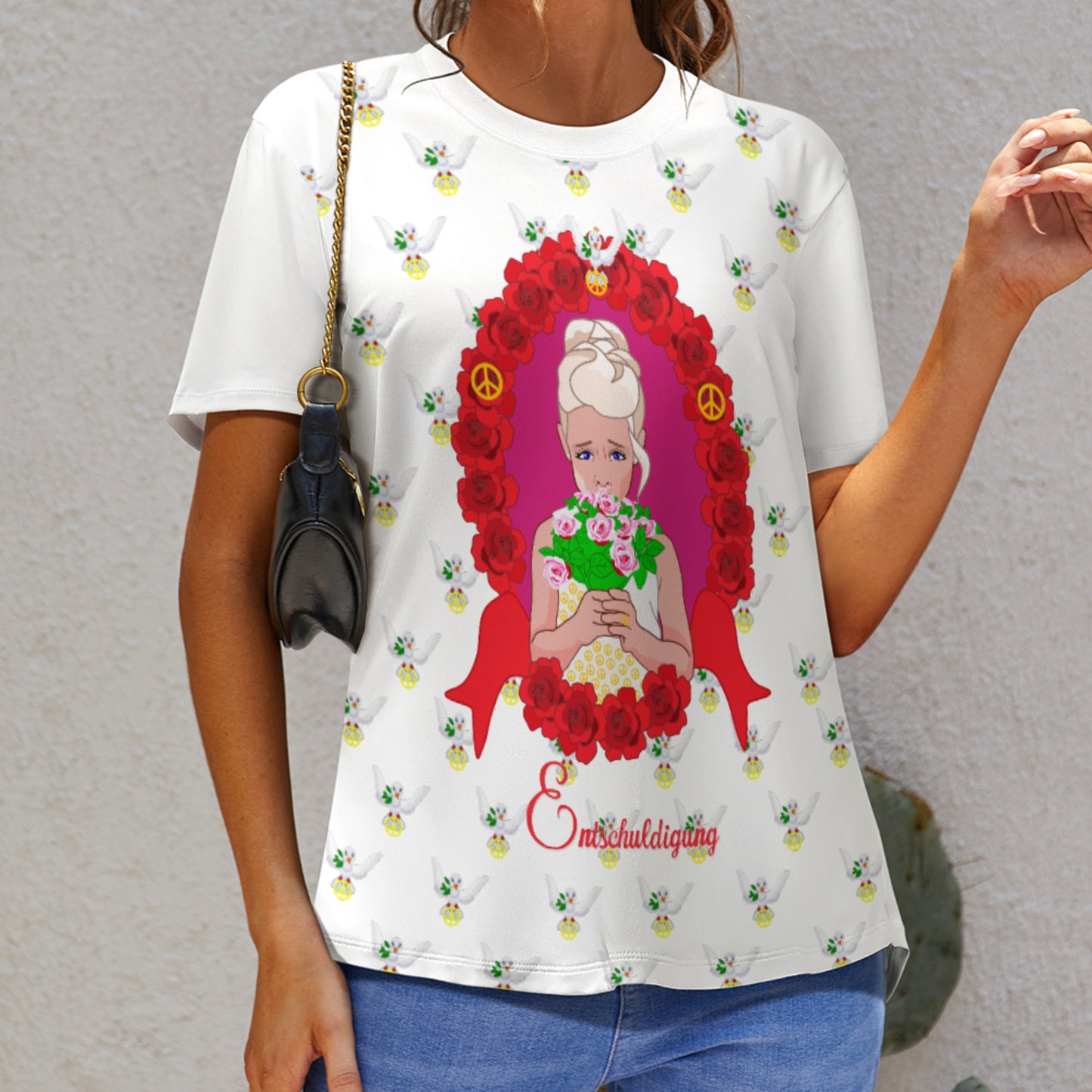 Frauen T-shirt 3 Global Freedom United Entschuldigung Von Einem Mädchen