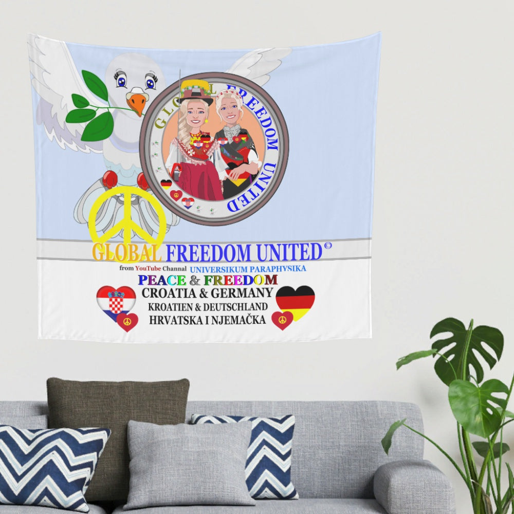 Tapestry GLOBAL FREEDOM UNITED© Women Croatia & Germany Light Blue