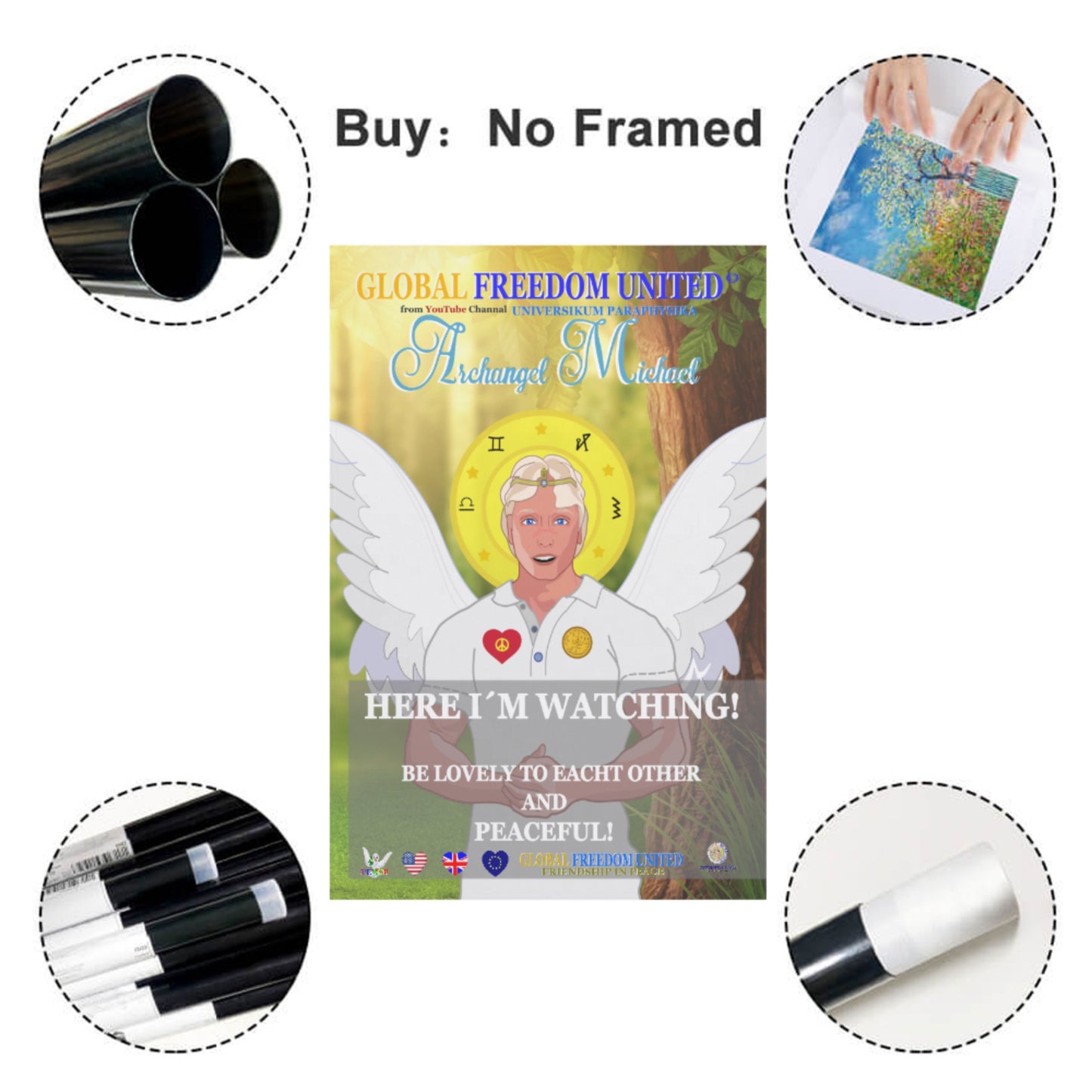 Plakat Global Freedom United Archangel Michael