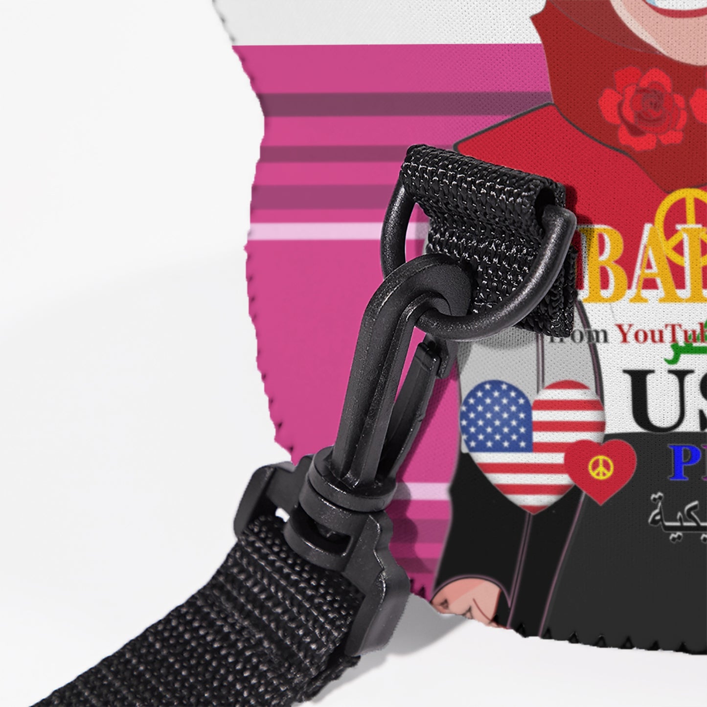 Meal Bag With Straw Global Freedom United Women Iraq & Usa Pink