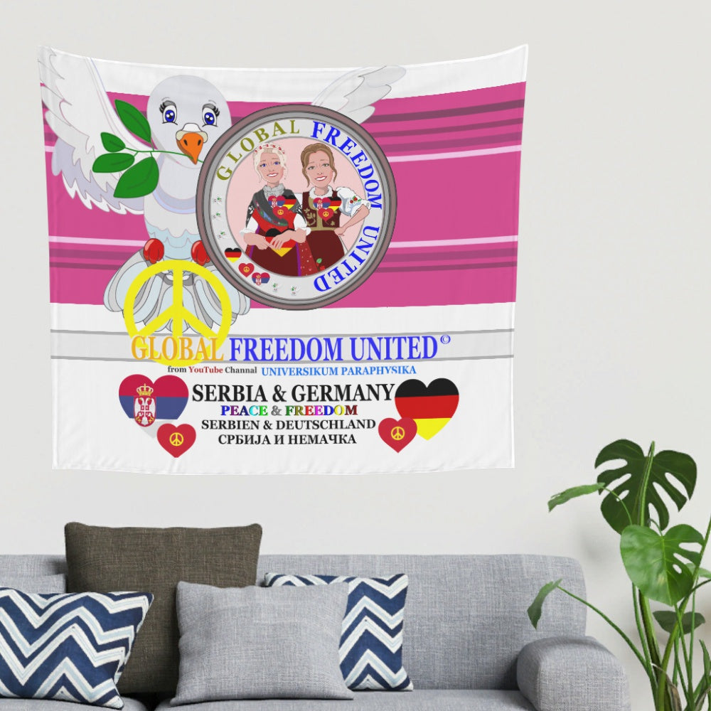 Tapestry GLOBAL FREEDOM UNITED© Women Serbia & Germany Pink