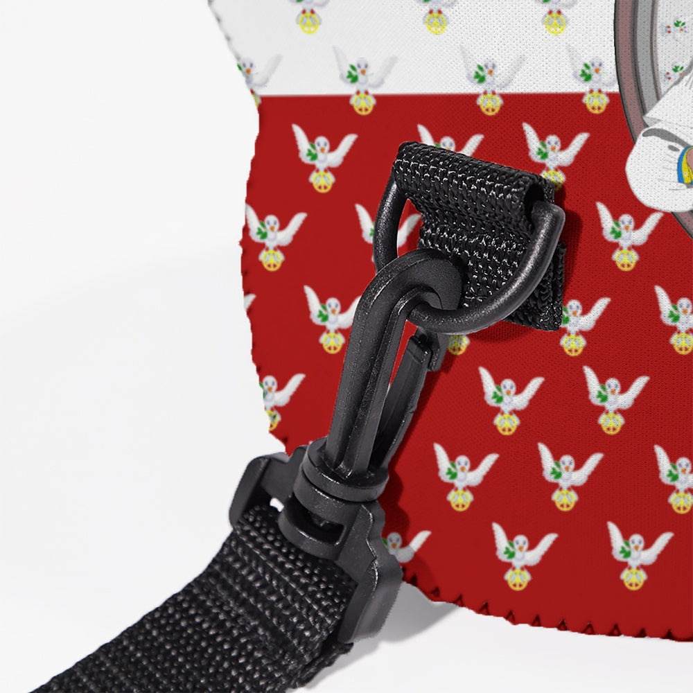 Meal Bag With Strap GLOBAL FREEDOM UNITED© Women Ukrain & Russia Red Dove Of Peace