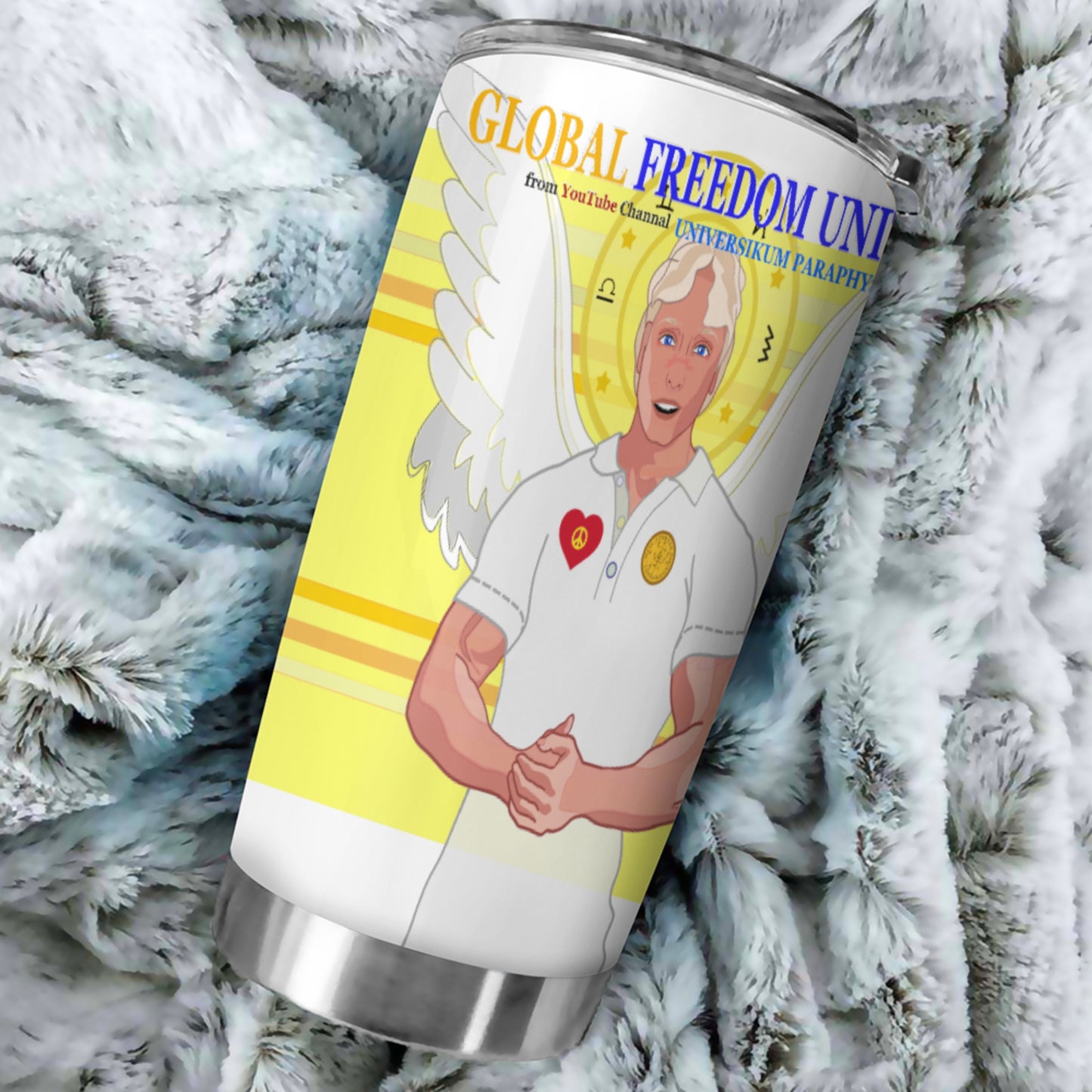 Tumbler Global Freedom United Archangel Michael German Yellow