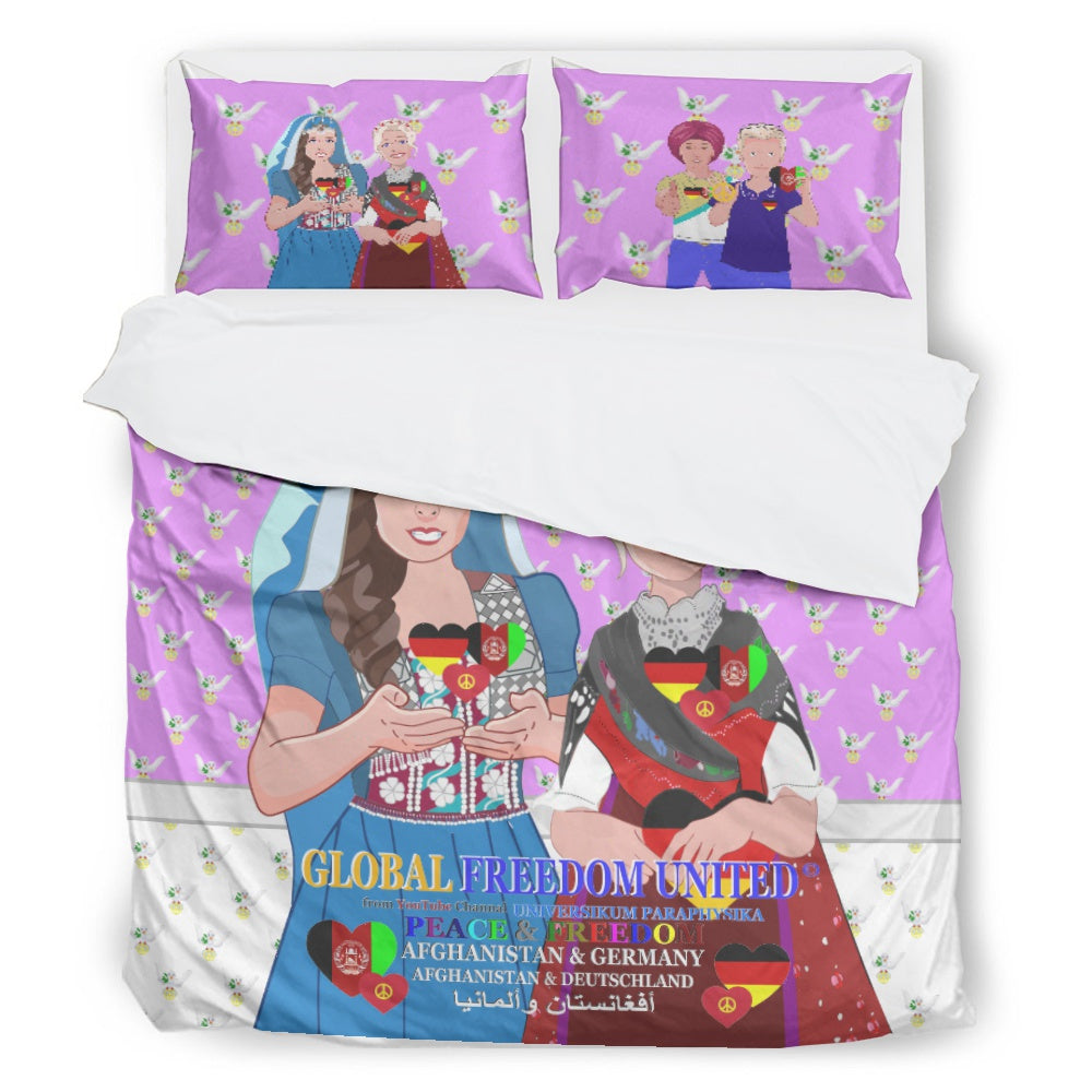 Bed Line GLOBAL FREEDOM UNITED© Women AFGHANISTAN & GERMANY Lilac