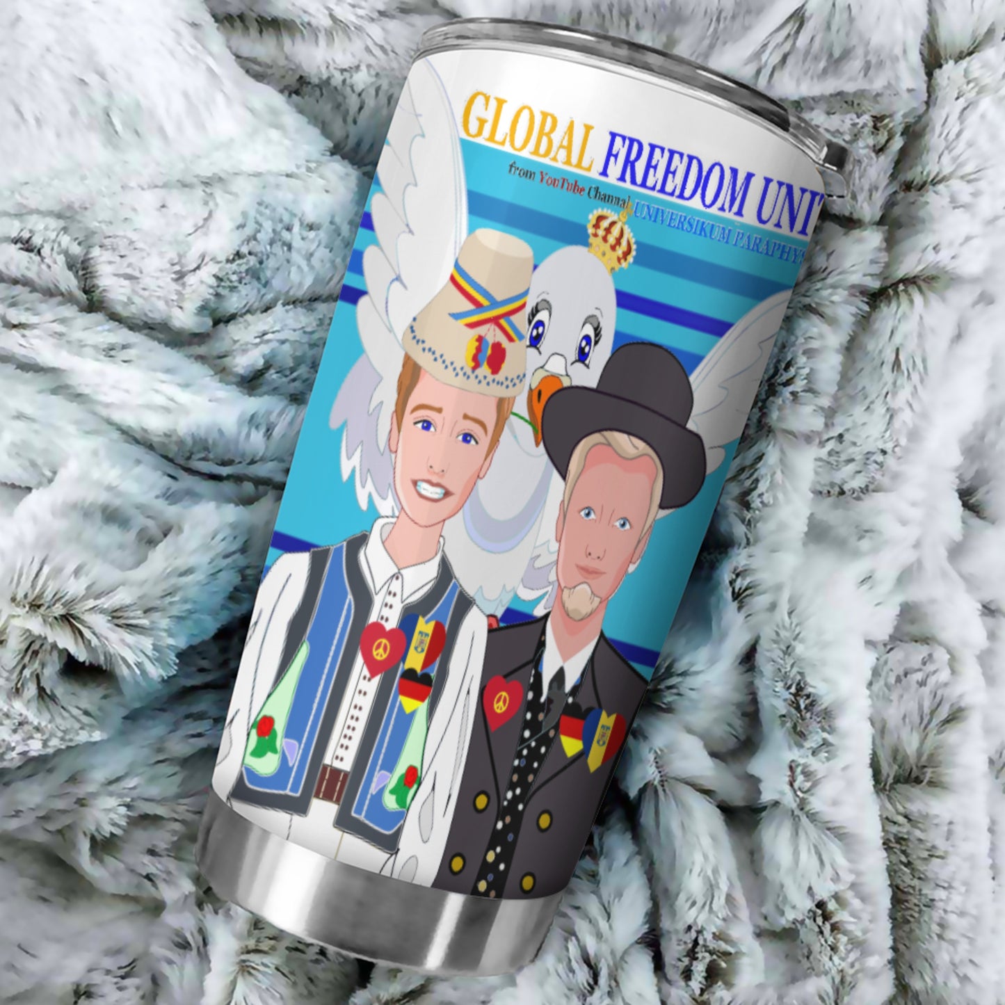 Tumbler Global Freedom United Men Romania & Germany Blue