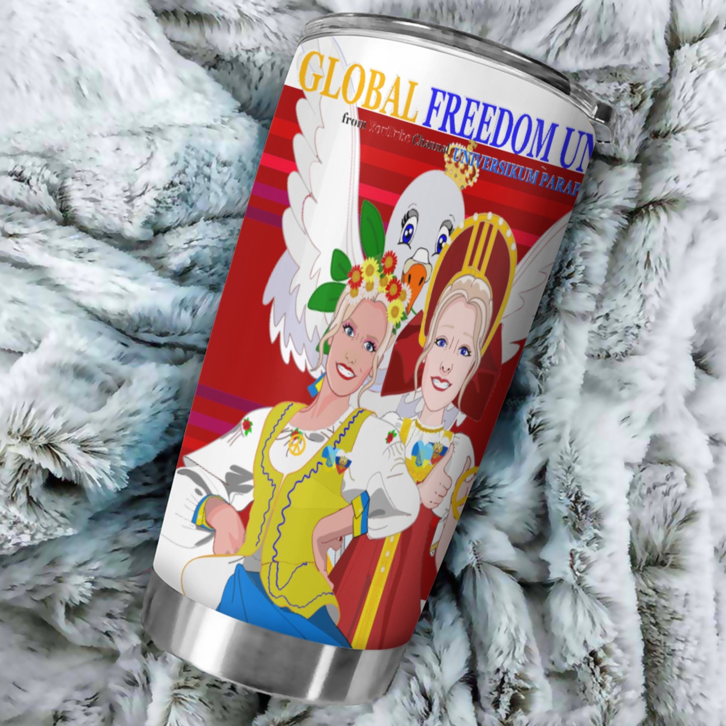 Tumbler Global Freedom United Women Russia & Ukrain Red