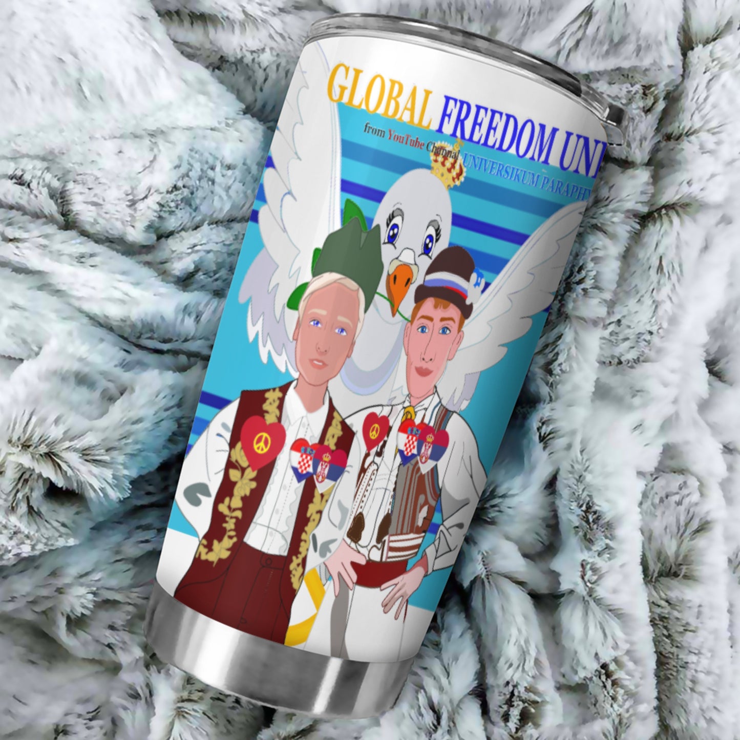 Tumbler Global Freedom United Men Croatia & Serbia Blue