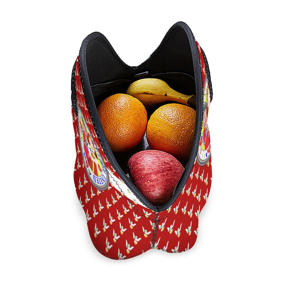 Meal Back GLOBAL FREEDOM UNITED© Women Russia & French Dove Of Peace Red