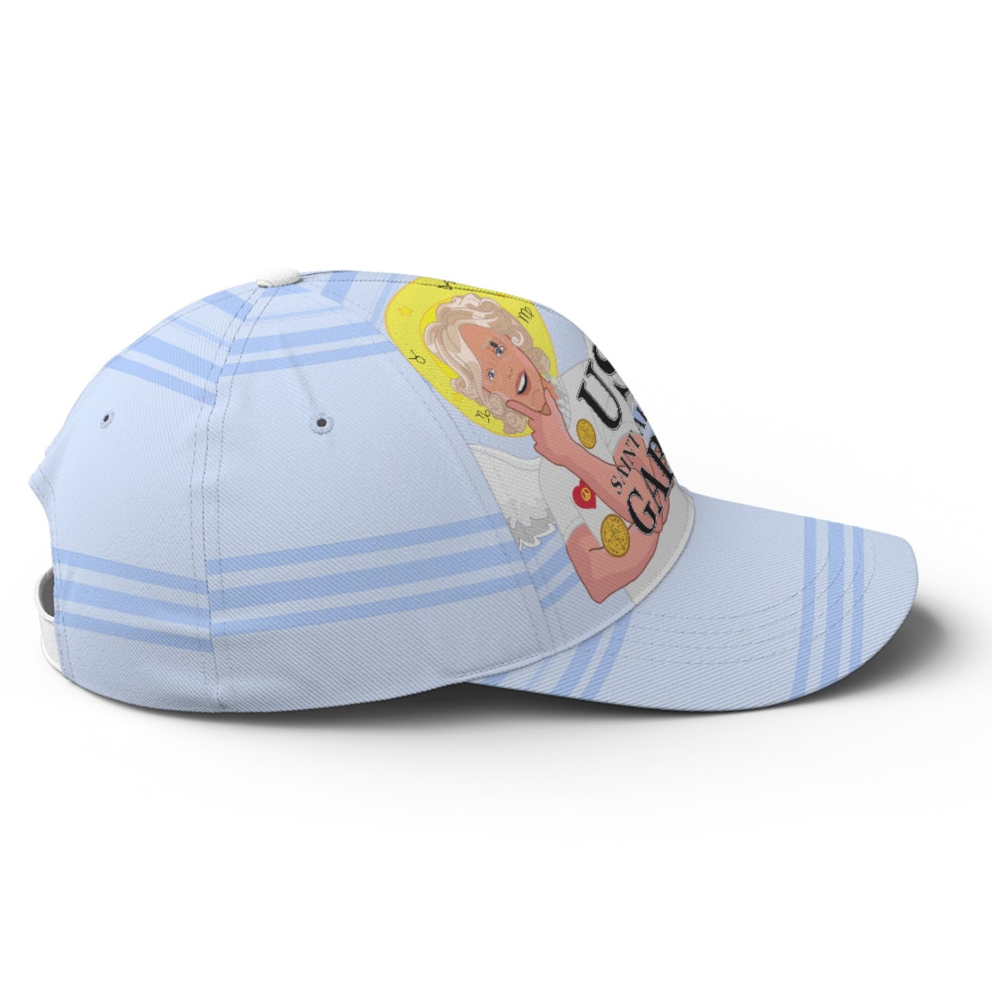 Basketball Cap Global Freedom United Archangel Gabriel Usa Light Blue