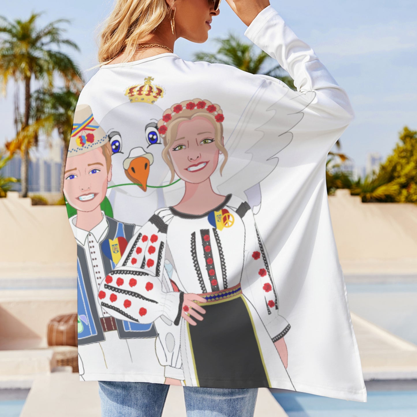 Pullover Long Sleeve T-shirt GLOBAL FREEDOM UNITED© Couple Edition Romania