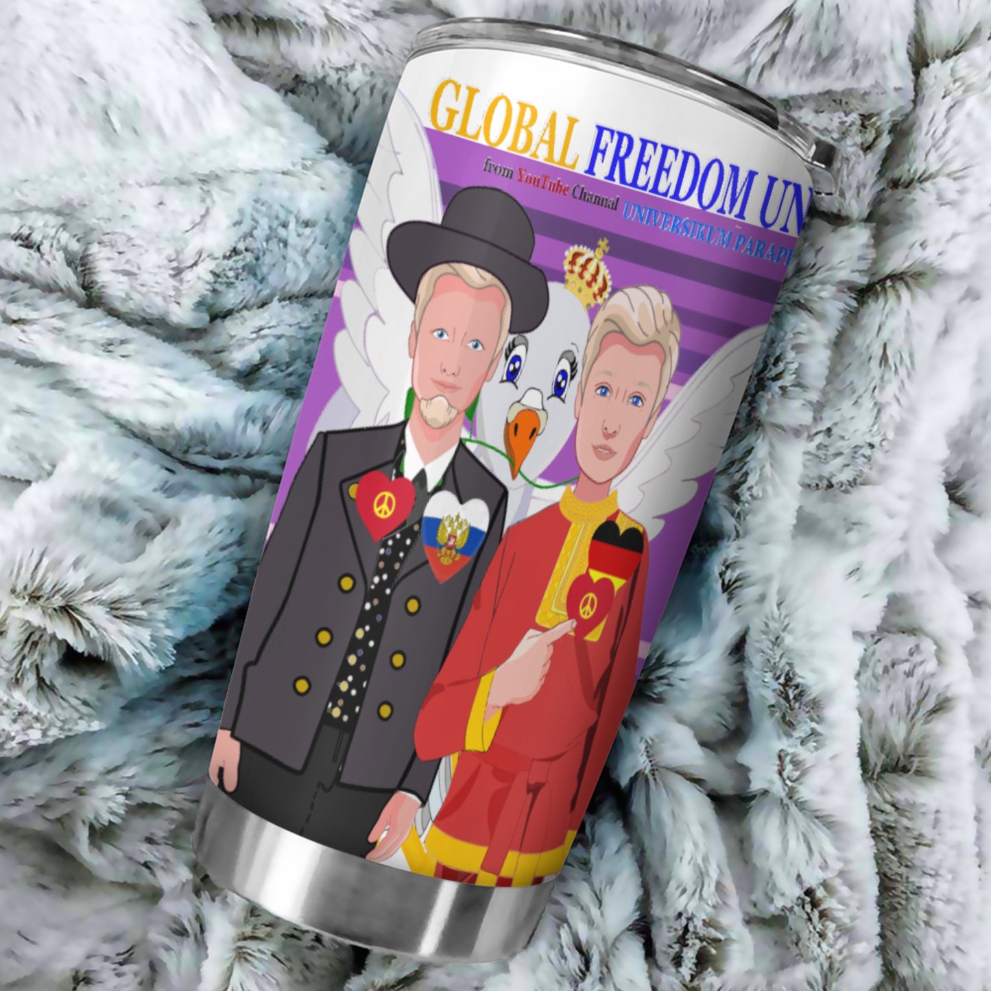 Tumbler Global Freedom United Men Germany & Russia Old Peace Lilac