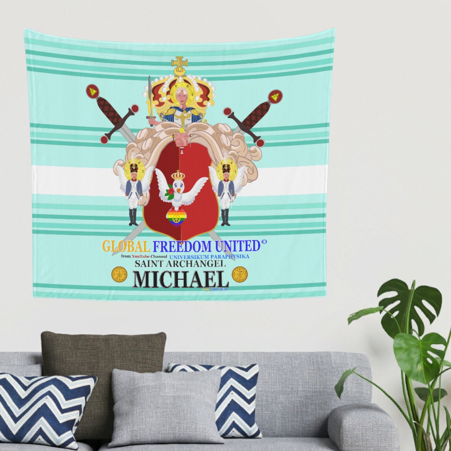 Tapestry Global Freedom United Saint Archangel Michael Wappen