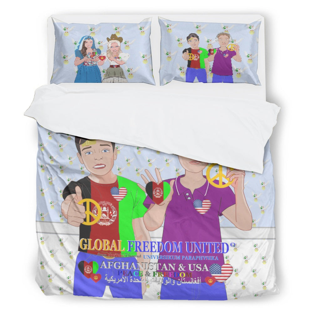 Bed Line GLOBAL FREEDOM UNITED© Men AFGHANISTAN & USA Light Blue