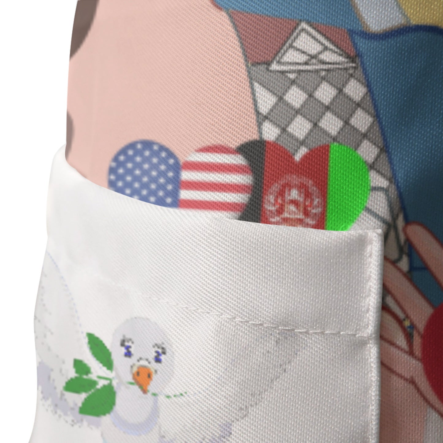 Apron GLOBAL FREEDOM UNITED© Women AFGHANISTAN & USA Yellow