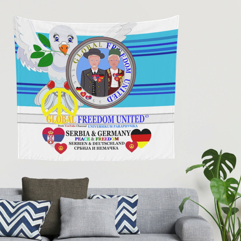 Tapestry GLOBAL FREEDOM UNITED© Men Serbia & Germany Blue 2