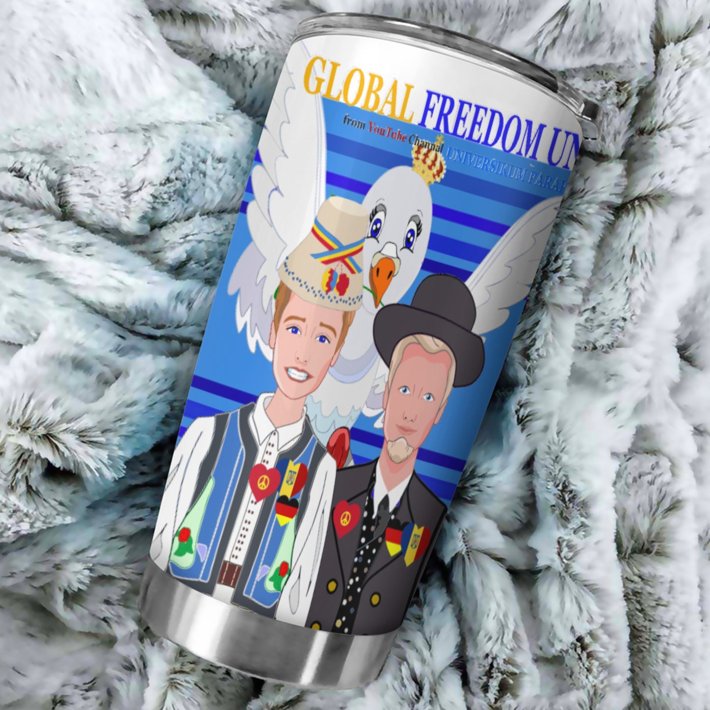 Tumbler Global Freedom United Men Romania & Germany Deep Blue