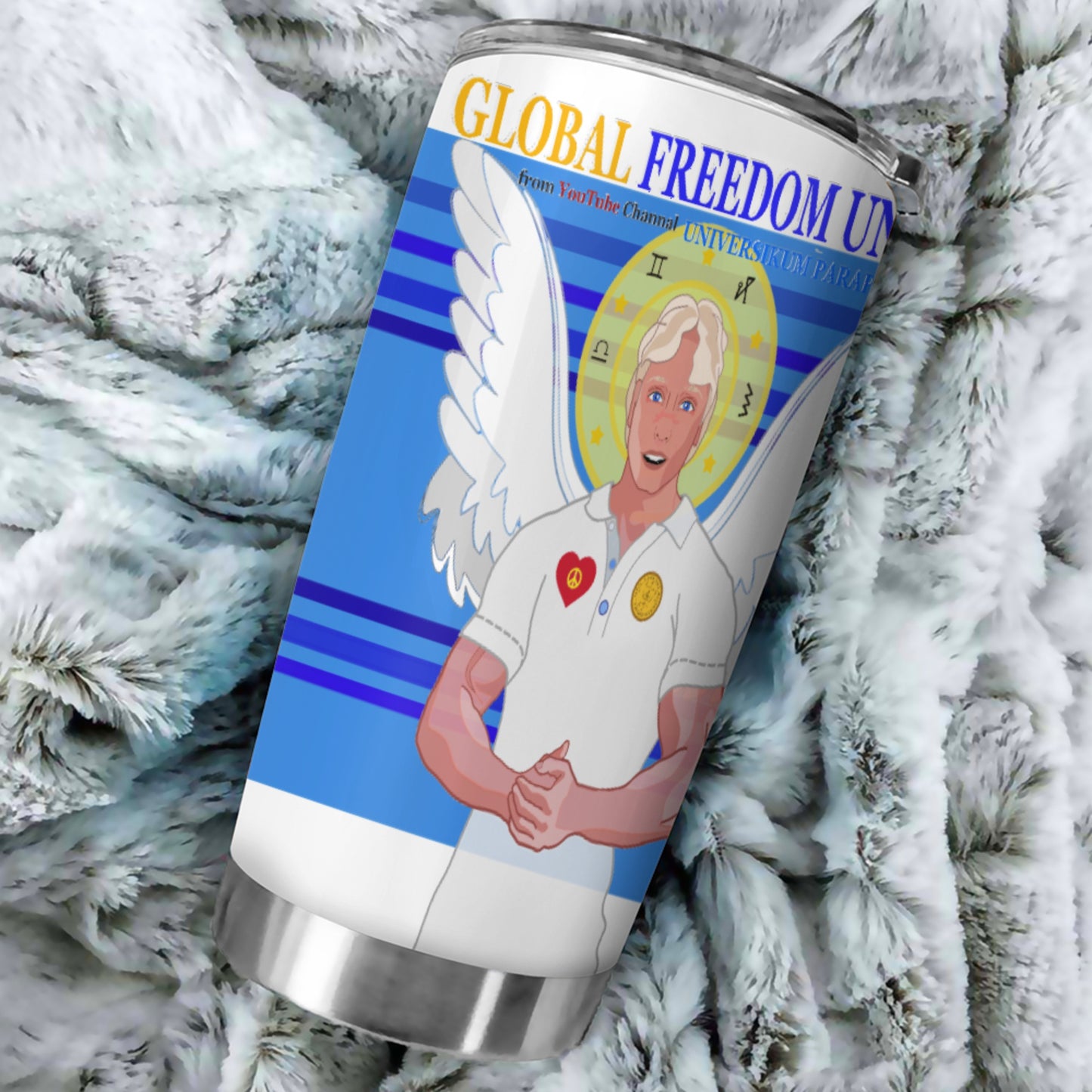 Tumbler Global Freedom United Archangel Michael German Deep Blue