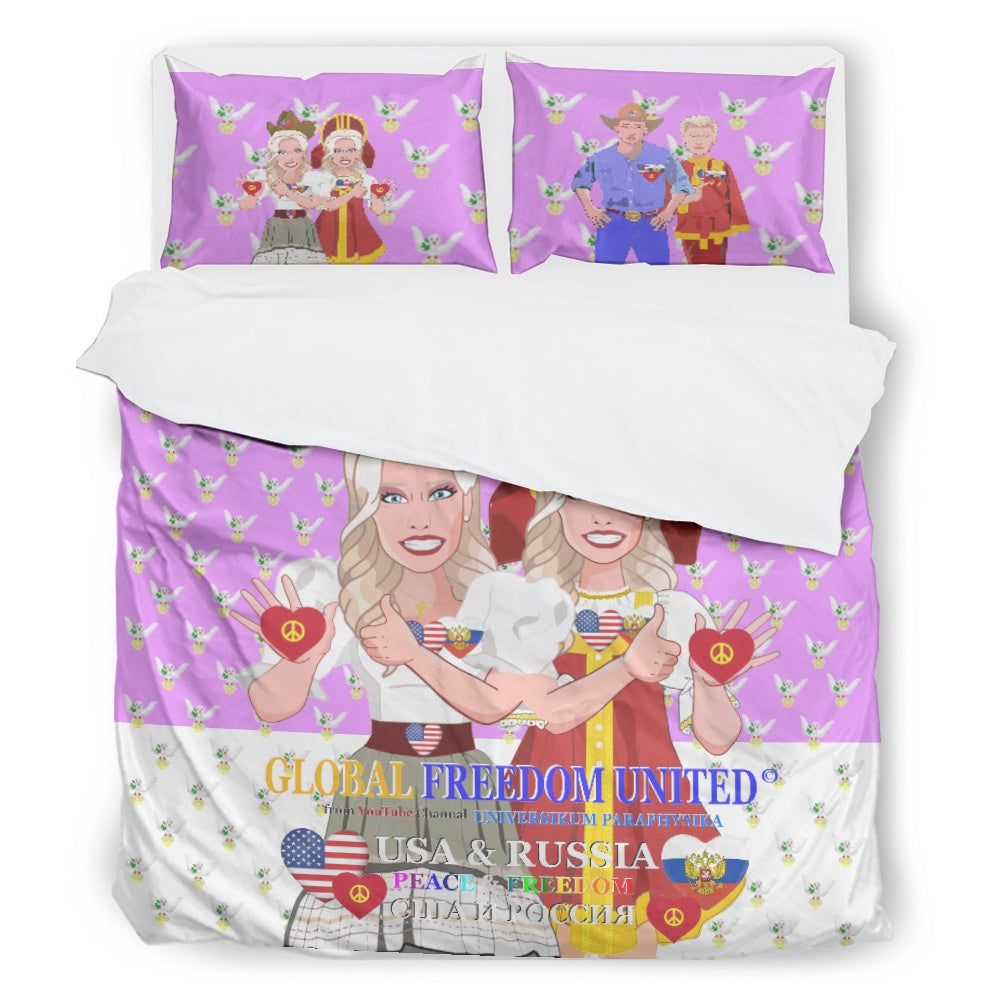 Bed Line GLOBAL FREEDOM UNITED© Women Russia & USA Lilac