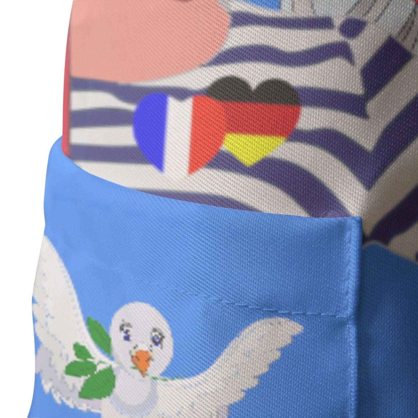 Apron GLOBAL FREEDOM UNITED© Women French & Germany Blue