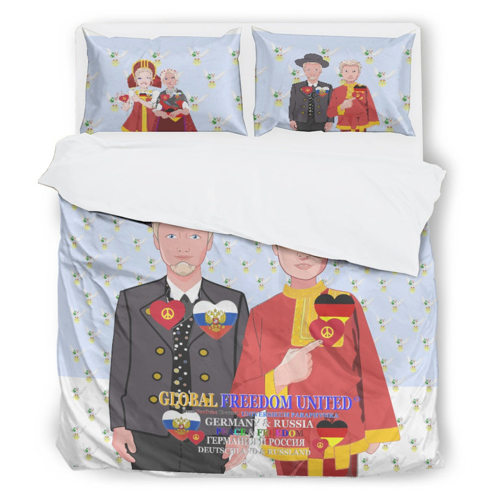 Bed Line GLOBAL FREEDOM UNITED© Men Russia & Germany Light Blue