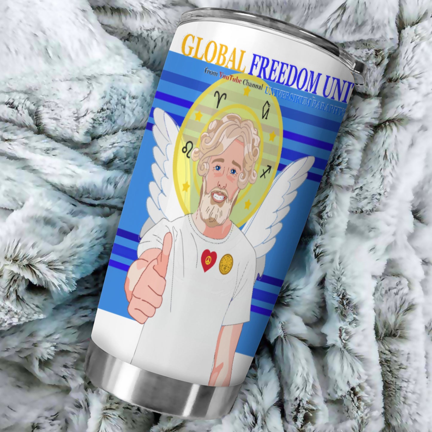 Tumbler Global Freedom United Archangel Uriel German Deep Blue