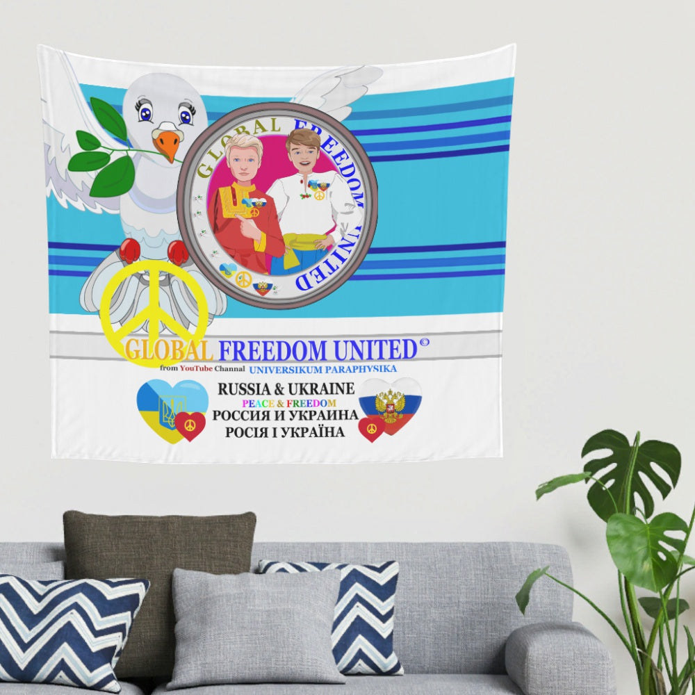 Tapestry Global Freedom United Men Ukraina & Russia Old Peace Blue 2