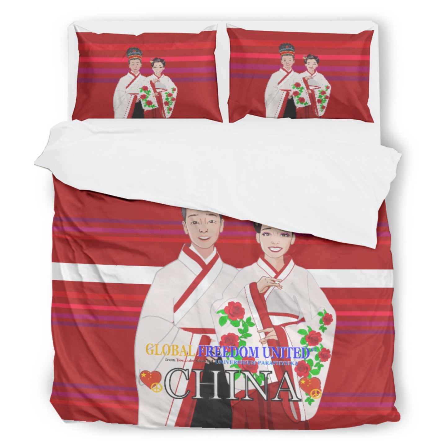 Bed Line GLOBAL FREEDOM UNITED© Couple China Red